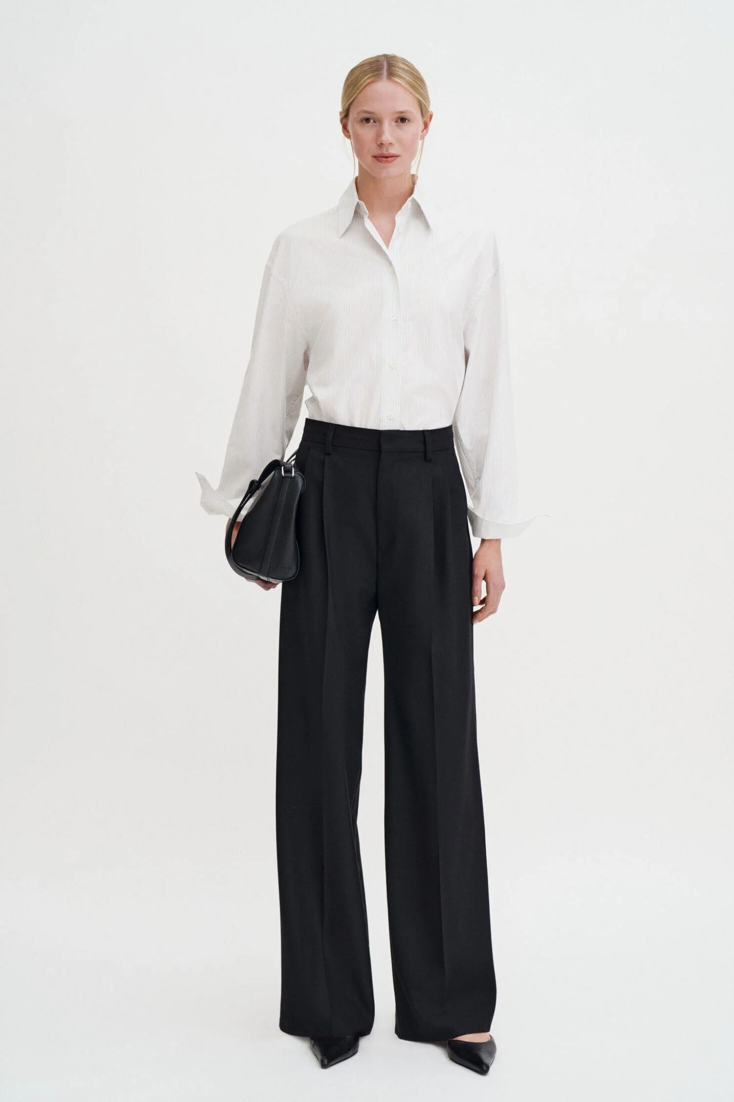 Darcey Wool Trousers- Black - Image 6