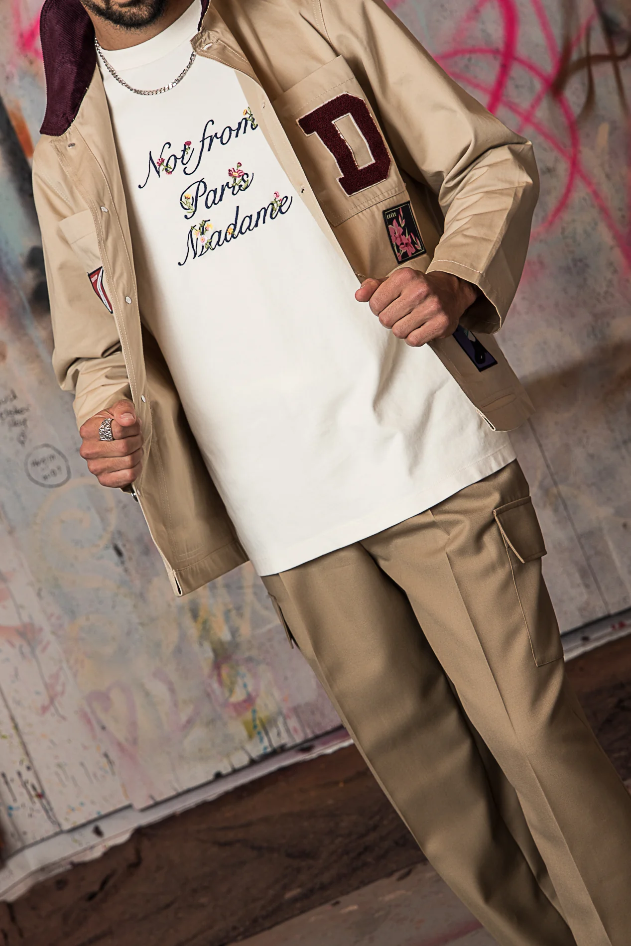 Le Pantalon Cargo Flanelle Beige - Image 5