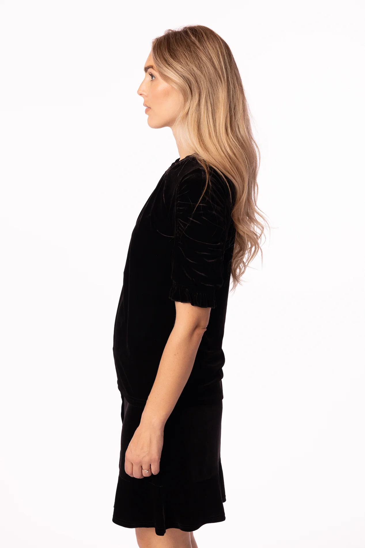 Emily Velour Top- Black - Image 3