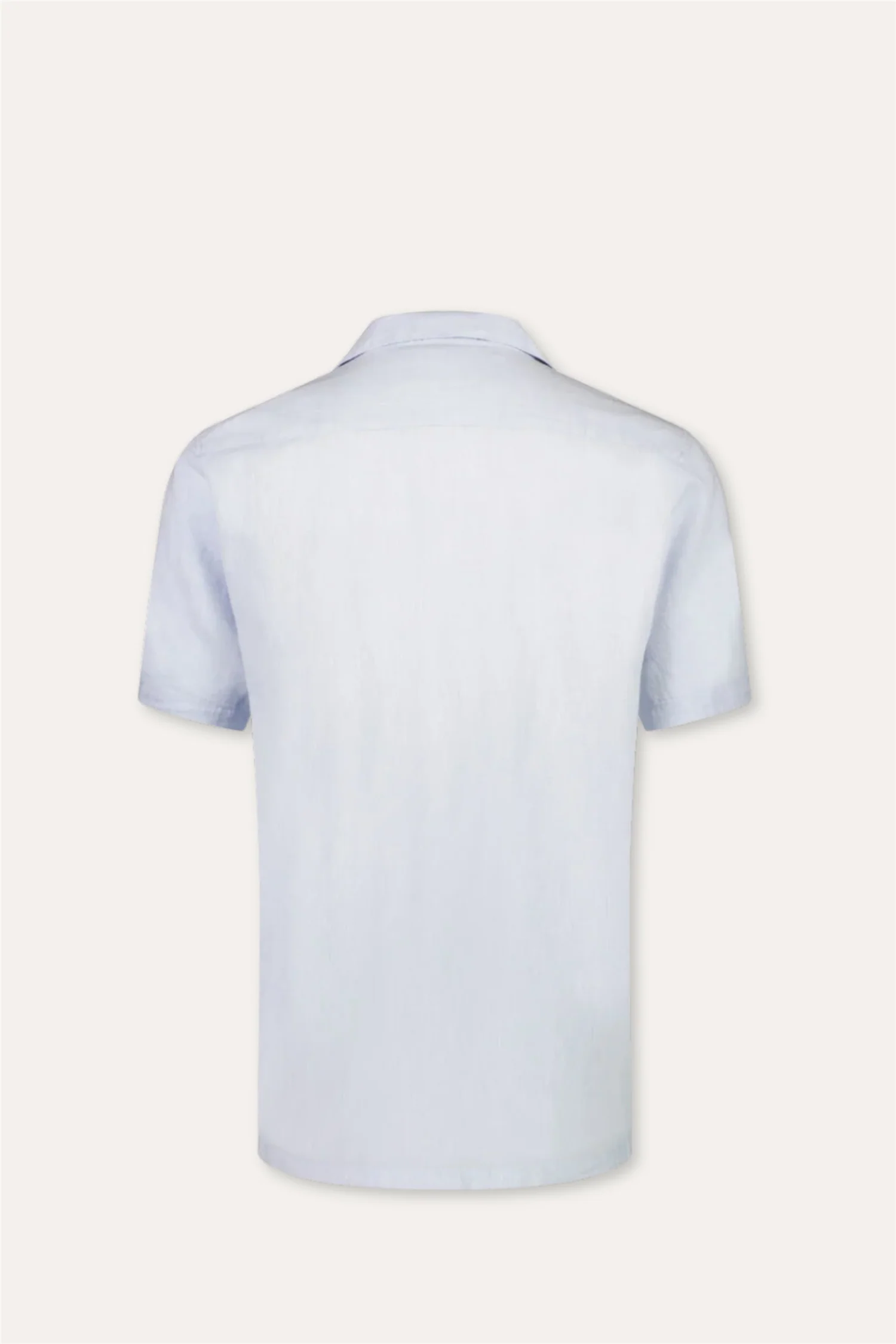 Casual Linen Blend Resort S/S Light Blue - Image 2