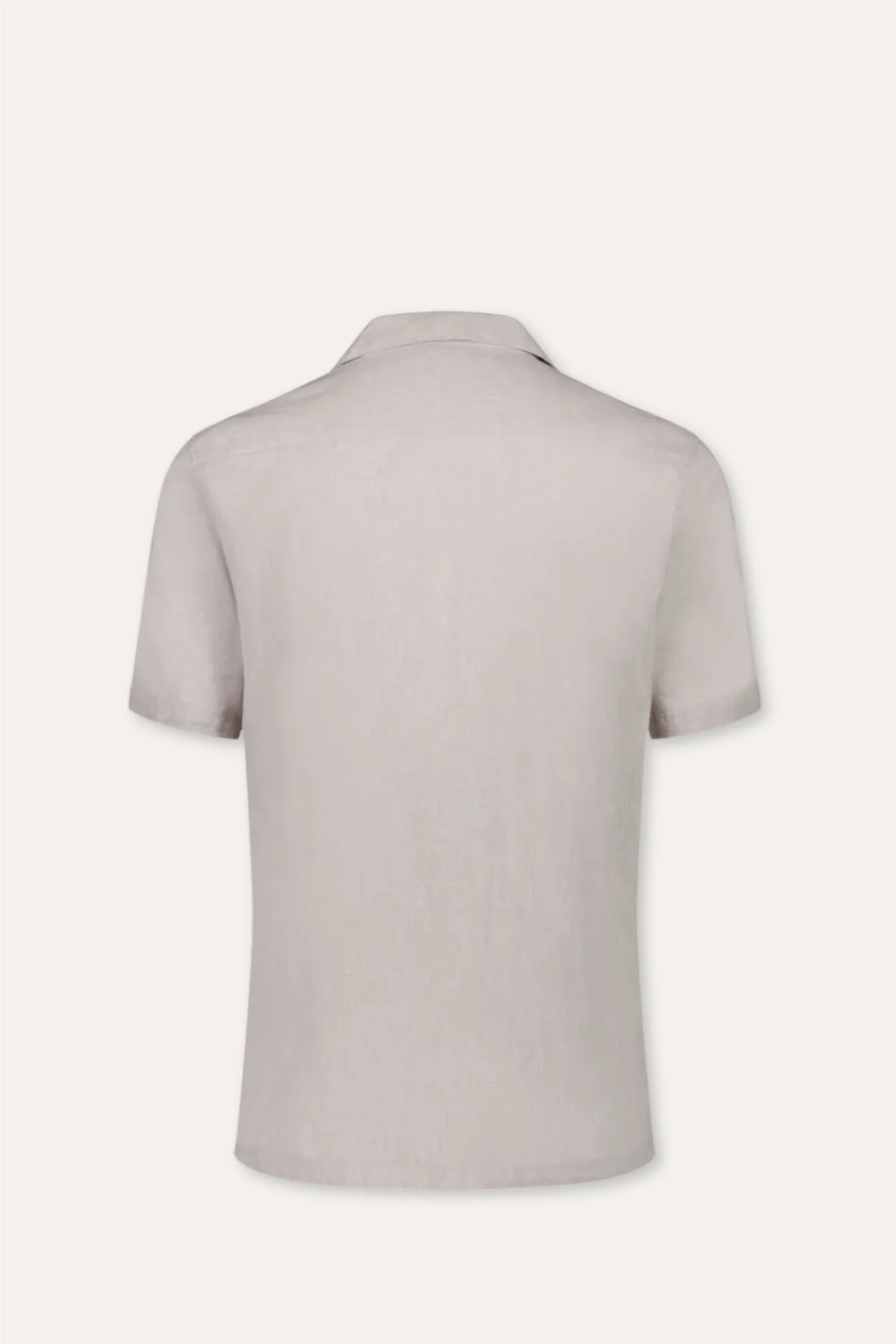 Casual Linen Blend Resort S/S Light Stone - Image 2