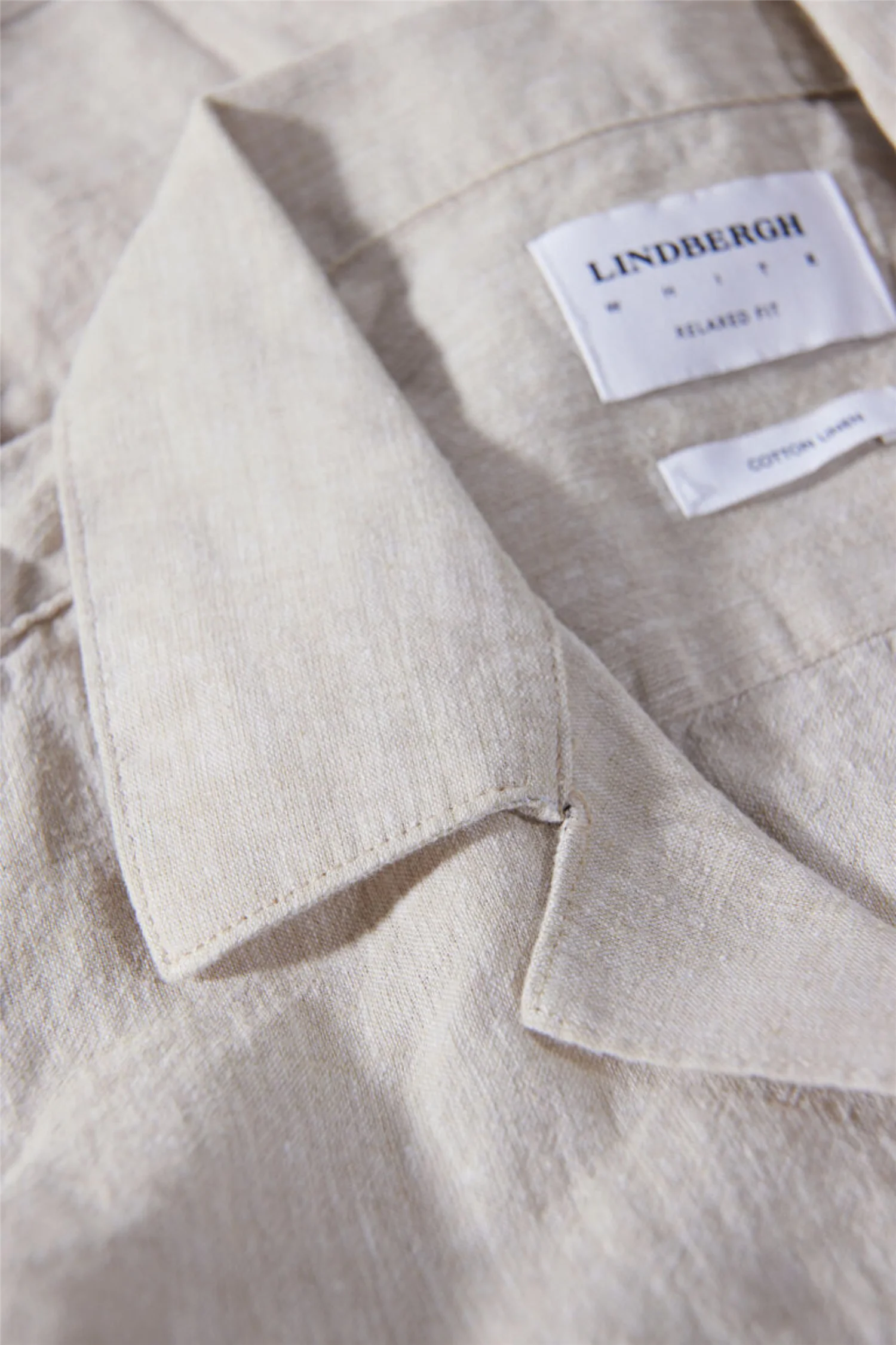 Casual Linen Blend Resort S/S Light Stone - Image 7