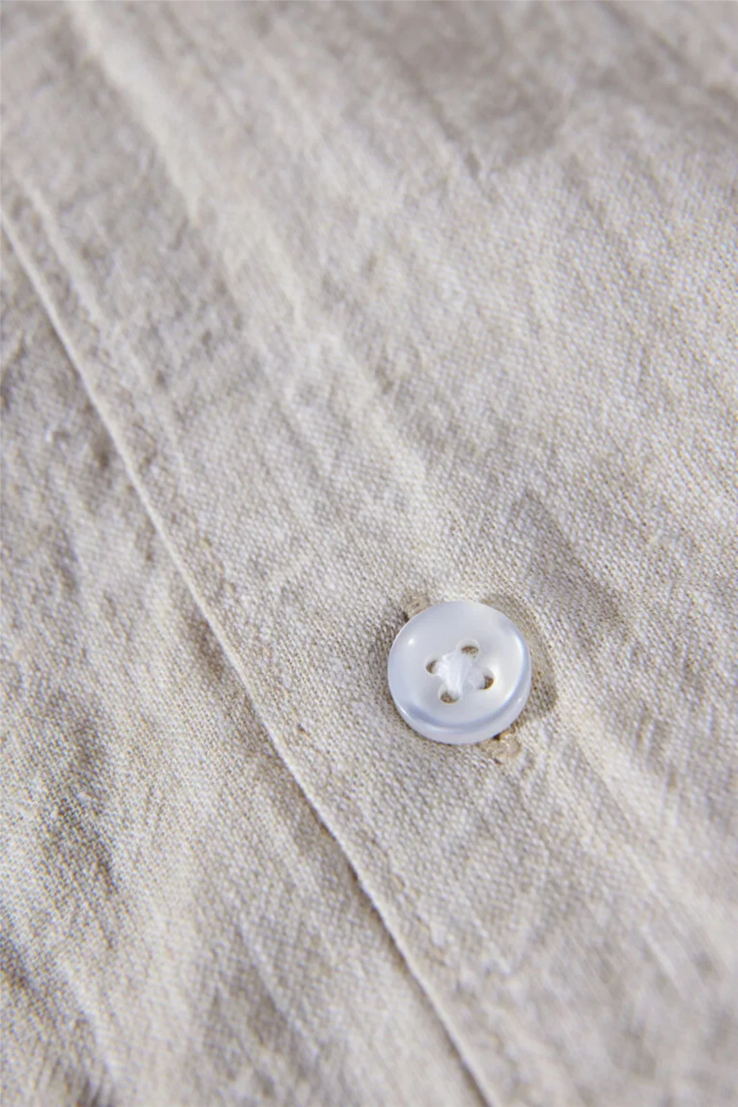 Casual Linen Blend Resort S/S Light Stone - Image 9