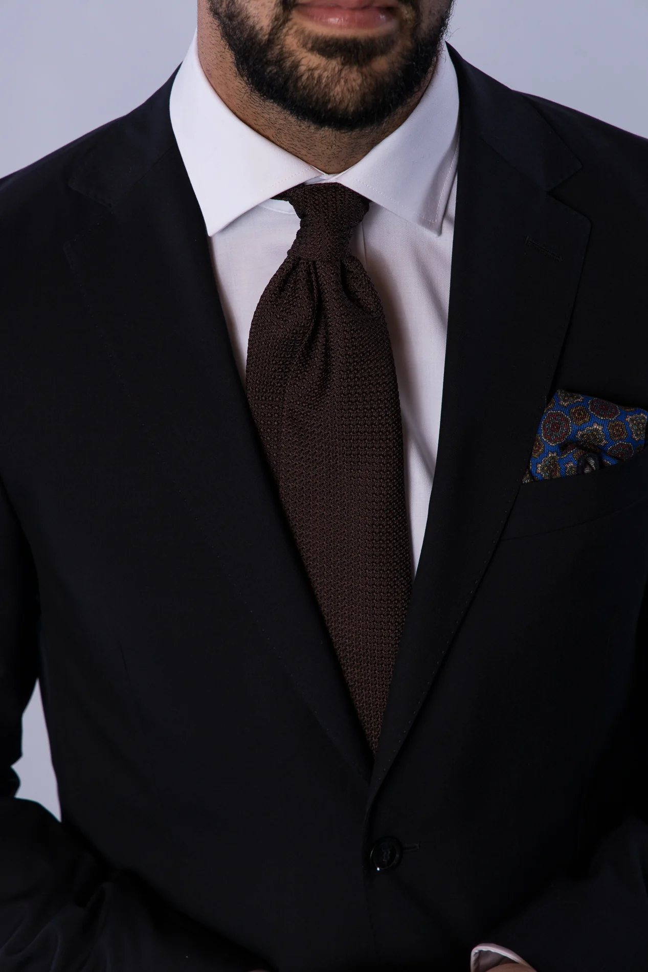 Wool Printed Hanky Blue/Navy - Image 2
