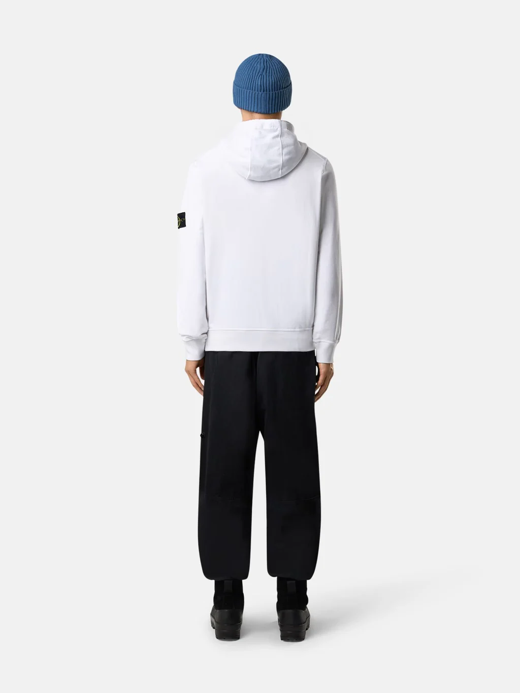 6100062 Garment Dyed Hooded Sweatshirt White - Image 5