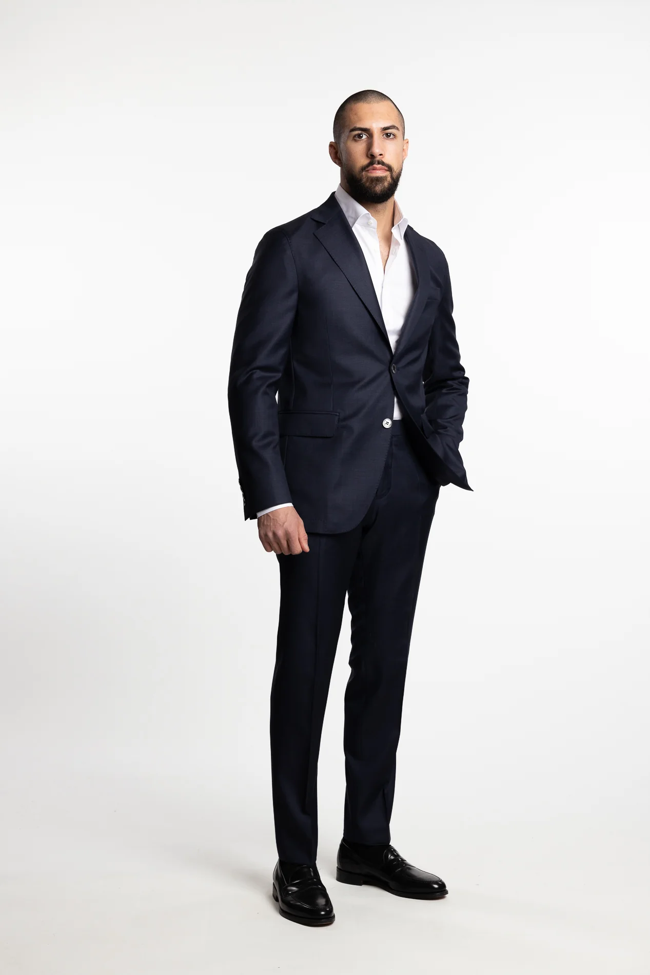 Sienna Slim Fit Blazer Dark Blue Melange - Image 6