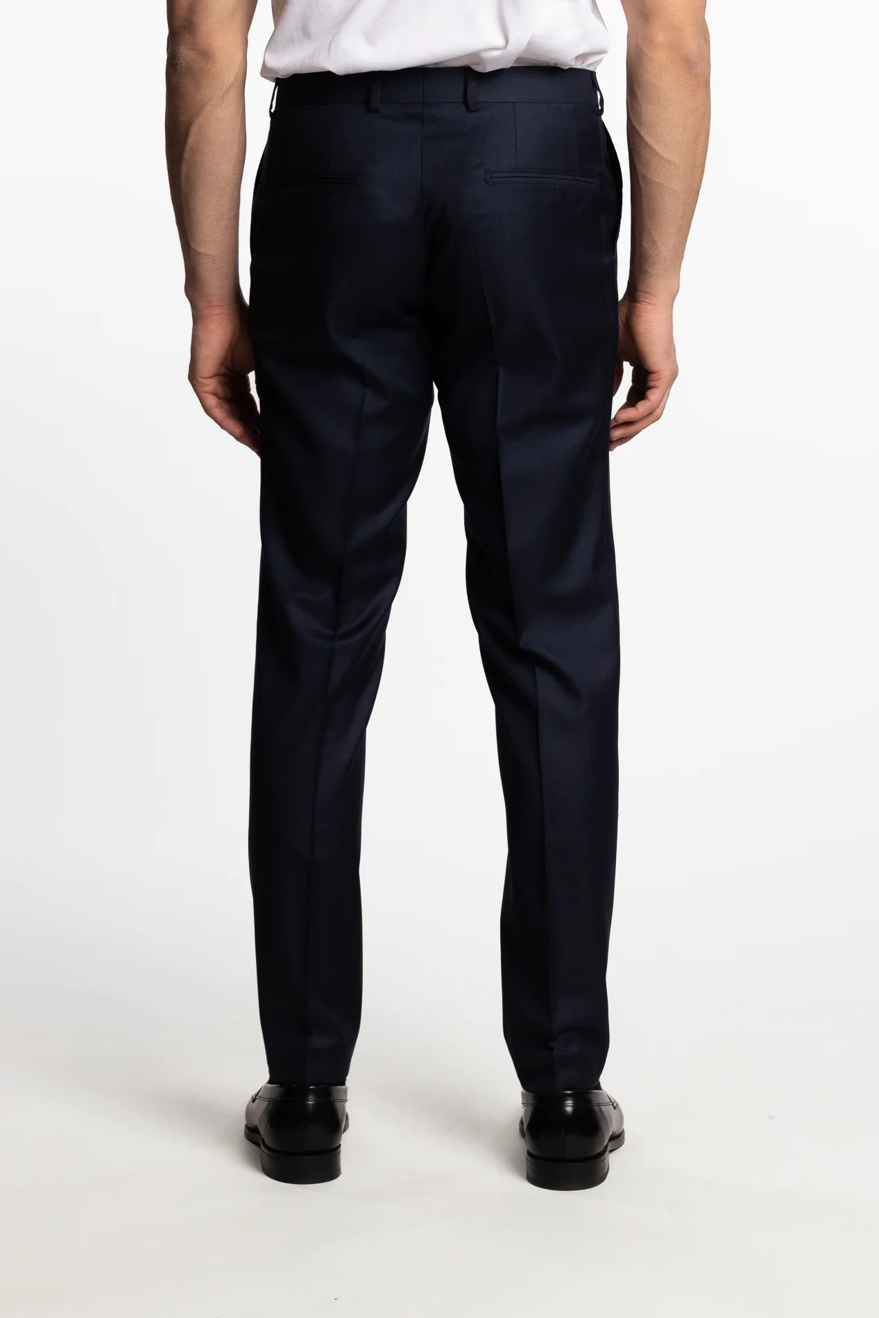 Palermo Slim Fit Trousers Dark Blue Melange - Image 2