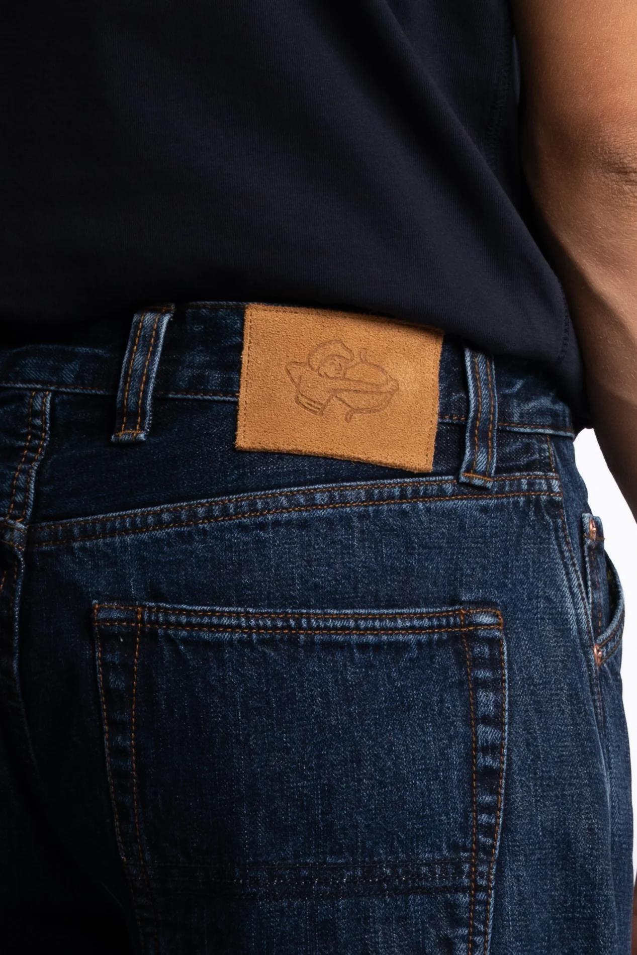 14,2 Oz 5-Pocket Mid-Waist Japanese Selvedge Denim Stone Wash - Image 4