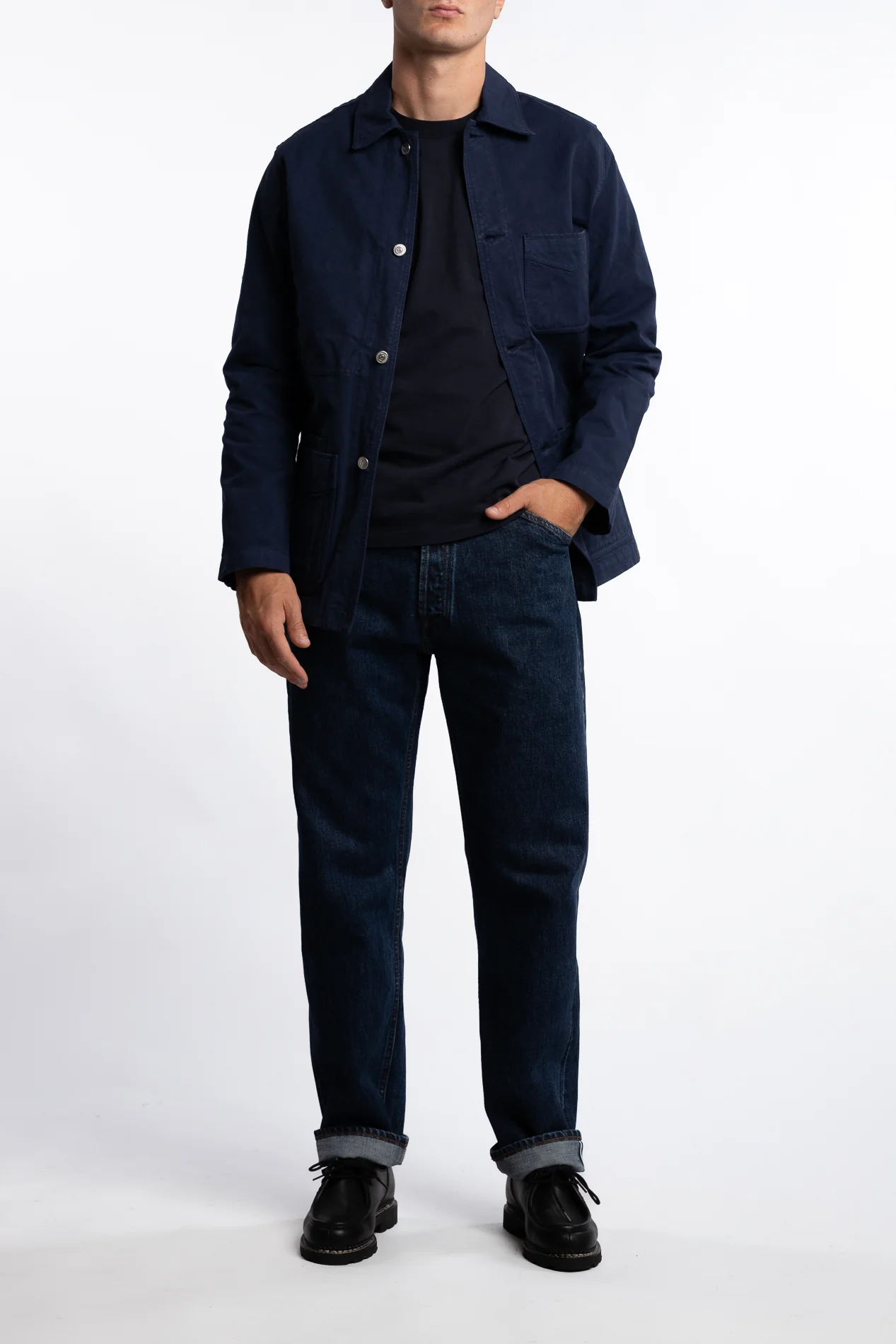 14,2 Oz 5-Pocket Mid-Waist Japanese Selvedge Denim Stone Wash - Image 7