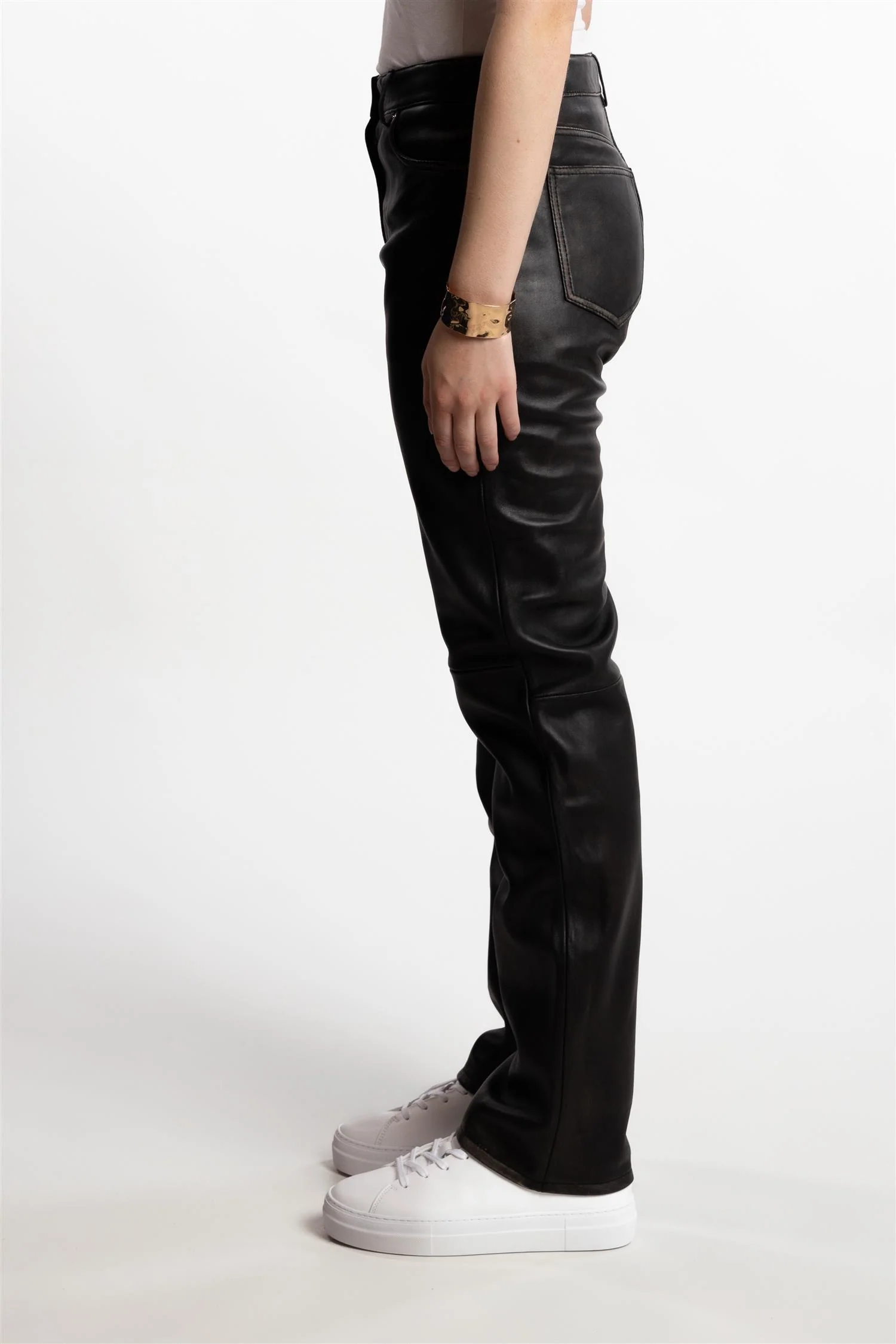 Salynn Trousers 15344- Washed Black Olive - Image 3