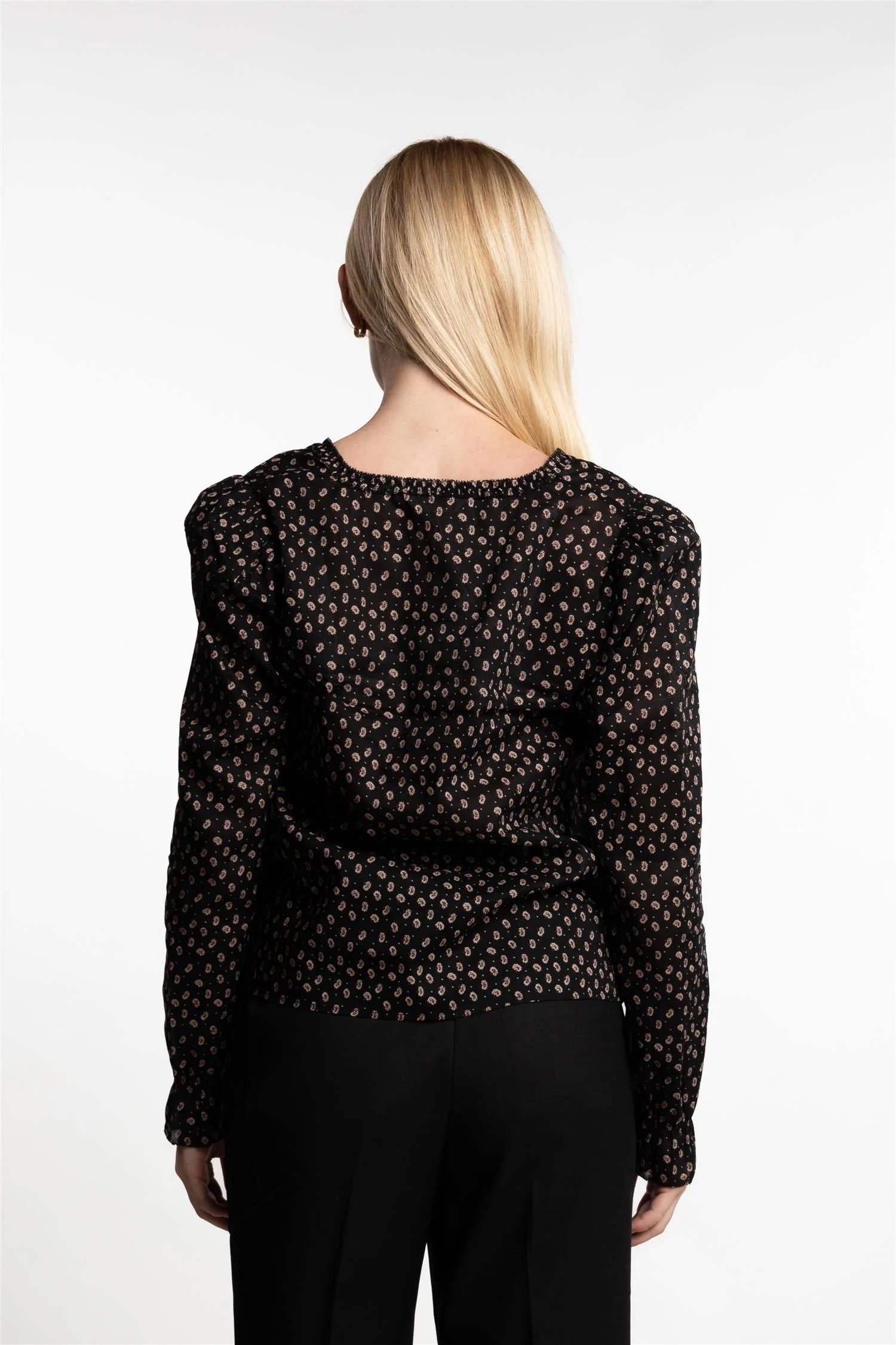Dune Blouse- Taupe Flower Print - Image 4