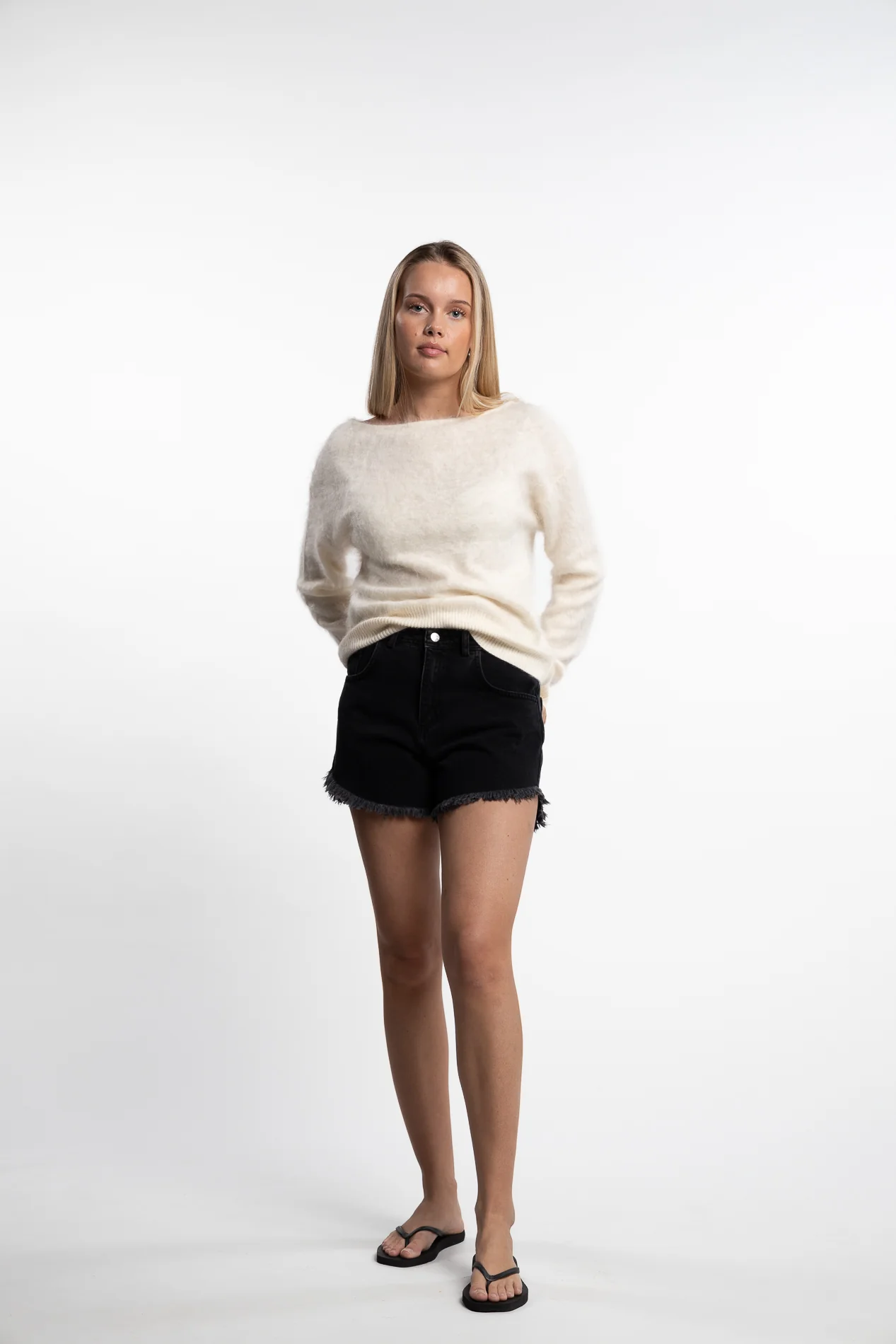 Porto Shorts- Washed Black - Image 6